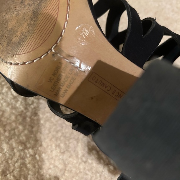 Vince Camuto Black Strap with Buckle Heels - Picture 5 of 6